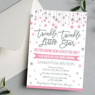Invitación de Baby Shower de Twinkle Twinkle Littl