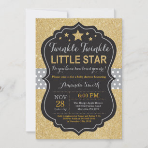 Invitación de Baby Shower de Twinkle Twinkle Littl