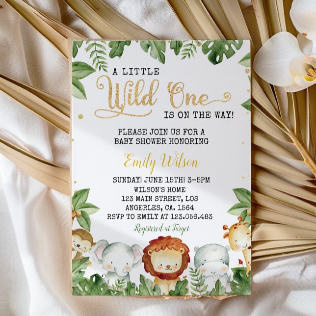 Invitación de Baby Shower de un animal salvaje (Subido por el creador)