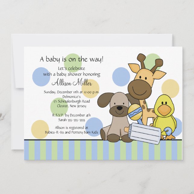 Invitación de Baby Shower de un bebé divertido (Anverso)