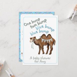 Invitación de baby shower de un bulto dos bultos