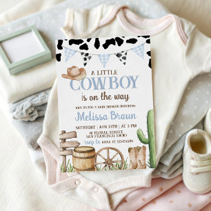 Invitación de Baby Shower de Vaquero