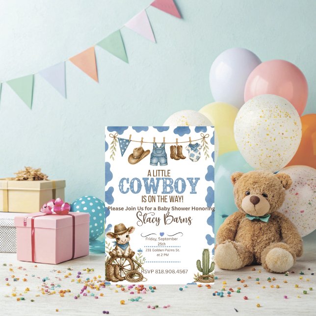 Invitación de baby shower de vaquero  (Cowboy Baby Shower Invitation)