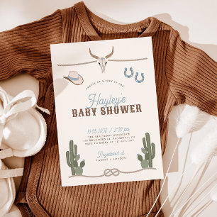 Invitación de Baby Shower de Vaquero Occidental