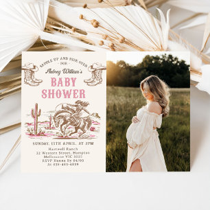 Invitación de baby shower de vaquero occidental vi