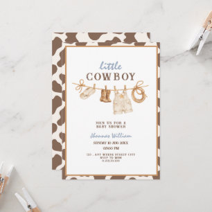 Invitación de Baby Shower de Vaquero Pequeño Howdy