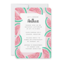 INVITACIÓN DE BABY SHOWER DE VERANO WATERMELON