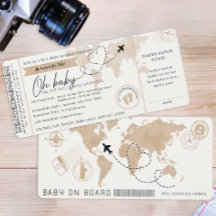 Invitación de Baby Shower de viaje con tarjeta de