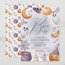 Invitación de Baby Shower de Watercolor Halloween 
