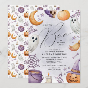 Invitación de Baby Shower de Watercolor Halloween