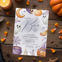 Invitación de Baby Shower de Watercolor Halloween 