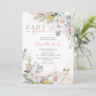 Invitación de Baby Shower de Wildflower Baby en Fl