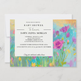 INVITACIÓN DE BABY SHOWER DE WILDFLOWER BABY FLORA