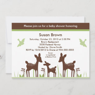 Invitación de Baby Shower de Willow Deer tan linda