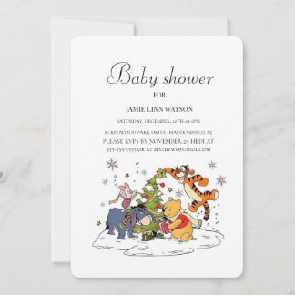Invitación de Baby Shower de Winnie Pooh