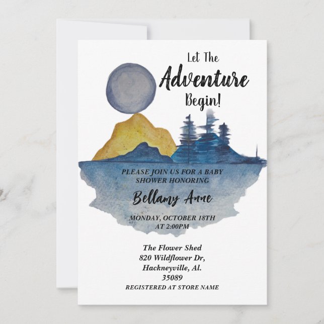 Invitación de Baby Shower Deja que comience la ave (Anverso)