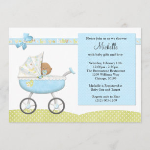 Invitación de Baby Shower del afroamericano