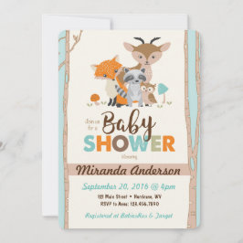 Invitación de Baby Shower del arbolado