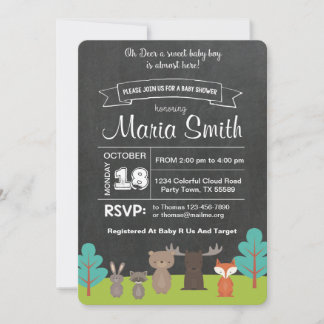 Invitación de Baby Shower del arbolado