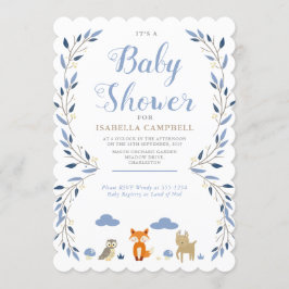 Invitación de Baby Shower del arbolado