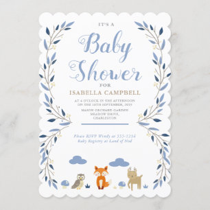 Invitación de Baby Shower del arbolado