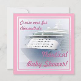 Invitación de Baby Shower del barco de cruceros