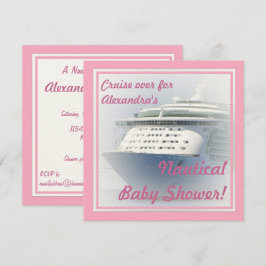 Invitación de Baby Shower del barco de cruceros