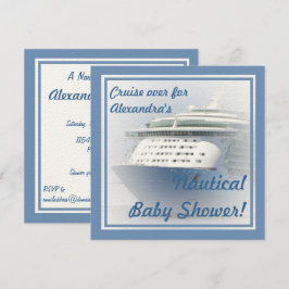 Invitación de Baby Shower del barco de cruceros
