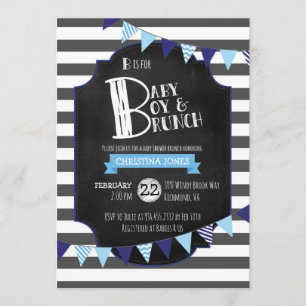 Invitación de Baby Shower del bebé y del brunch