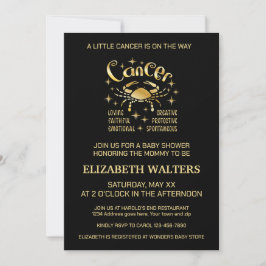 Invitación de Baby Shower del Cáncer Celestial del