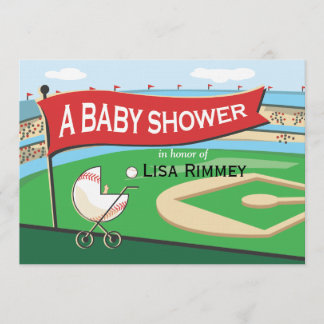 Invitación de Baby Shower del carro del béisbol