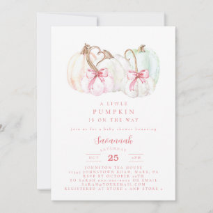 Invitación de Baby Shower del Chica de calabaza Ba
