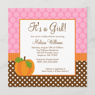Invitación de Baby Shower del chica de la caída