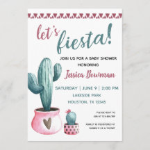 Invitación de Baby Shower del chica de la fiesta
