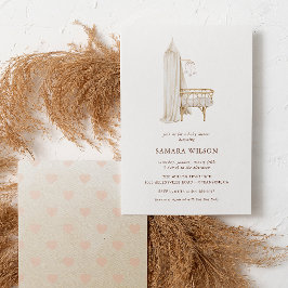 Invitación de Baby Shower del Chica de Moda de Boh