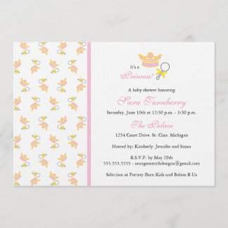 Invitación de Baby Shower del chica - pequeña