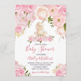 Invitación de baby shower del conejo de Pascua