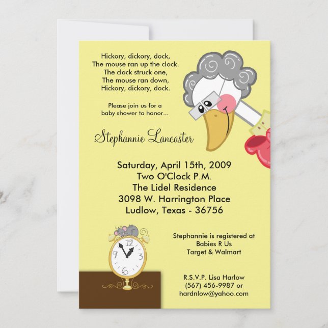 invitación de Baby Shower del cuarto de niños de (Anverso)