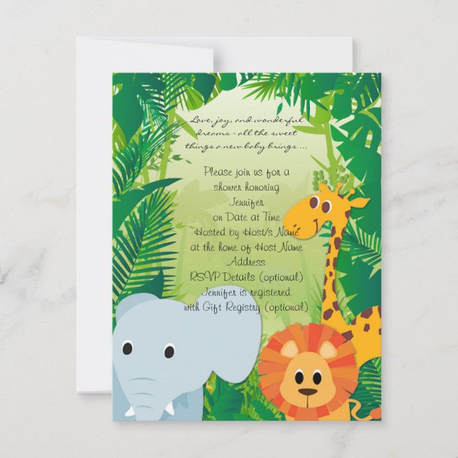 Invitación de Baby Shower del cuarto de niños de (Anverso)