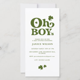 Invitación de Baby Shower del Día de San Patricio