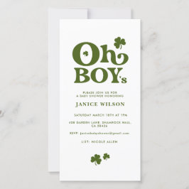 Invitación de Baby Shower del Día de San Patricio