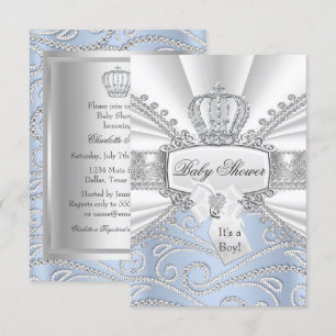 Invitación de Baby Shower del Elegante Principito