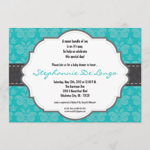invitación de Baby Shower del guepardo del damasco