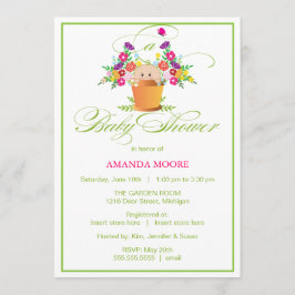 Invitación de Baby Shower del jardín