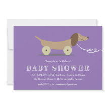 Invitación de Baby Shower del juguete del tirón