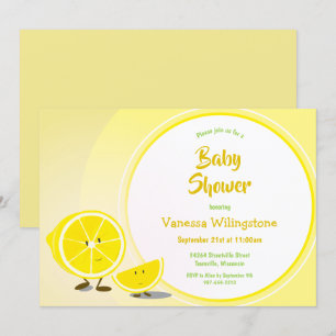 Invitación de Baby Shower del limón y de la