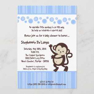 invitación de Baby Shower del mono del estallido