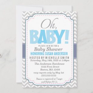 Invitación de Baby Shower del muchacho
