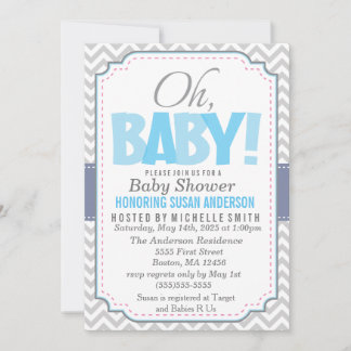 Invitación de Baby Shower del muchacho
