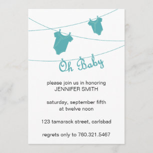 Invitación de Baby Shower del muchacho